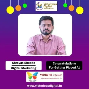 Shreyash Shende DM Digital Marketing placed Student