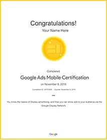 Google Ads Mobile Certification