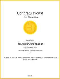 YouTube Certification