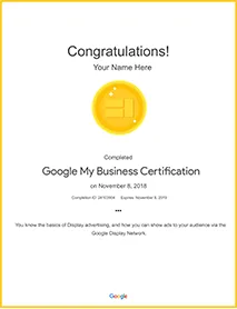 Google My Business Certification