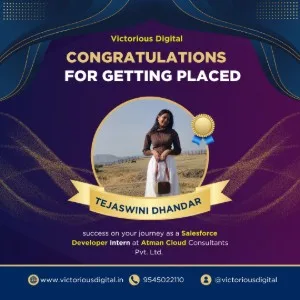 Salesforce Student Tejaswini Dhandar - Victorious Digital